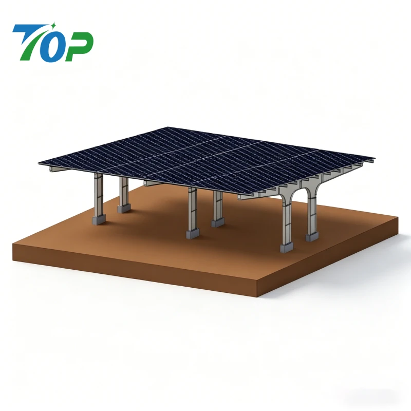 Hệ thống lắp đặt bãi đậu xe năng lượng mặt trời mạ kẽm nhúng nóng