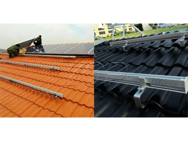Solar Tile Roof Mounting Structures